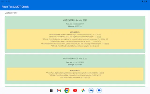 Road Tax & MOT Check android App screenshot 2