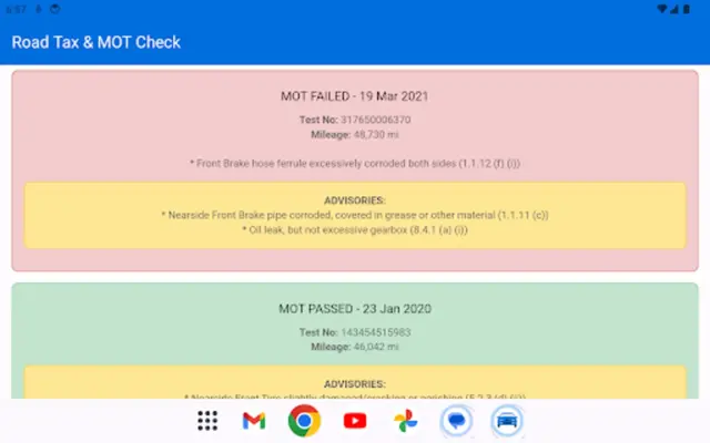 Road Tax & MOT Check android App screenshot 6